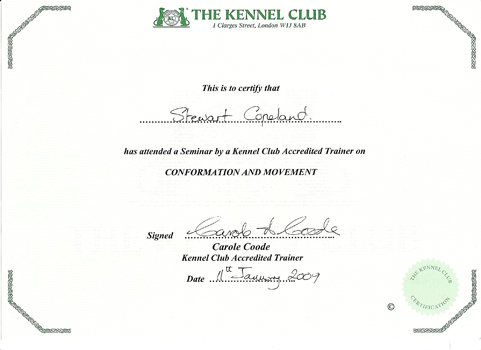 Kennel Club Conformation and Movement